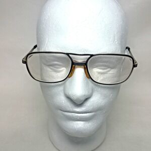 Imperial Fino Aviator Eyeglasses Frames Only Gold Tone Metal Double Bridge